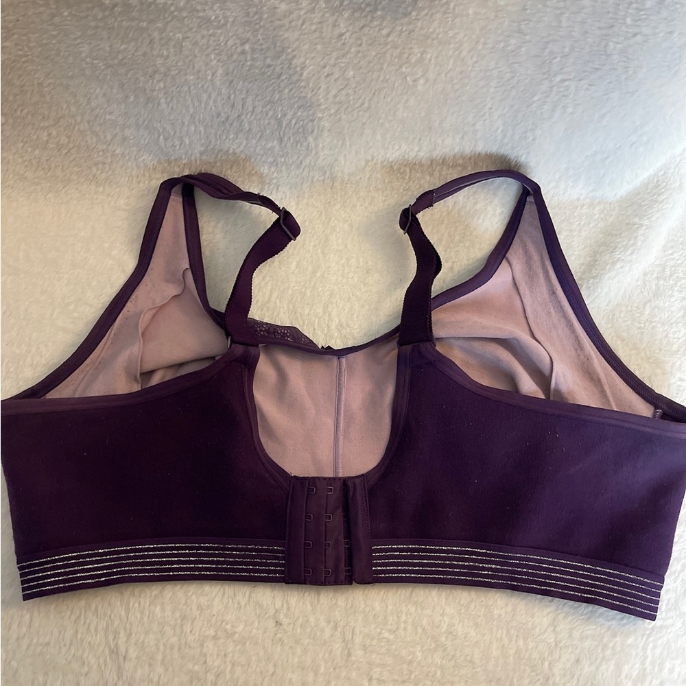 Cacique Purple Intimates Bra with Lace Detailing - Picture 4 of 5